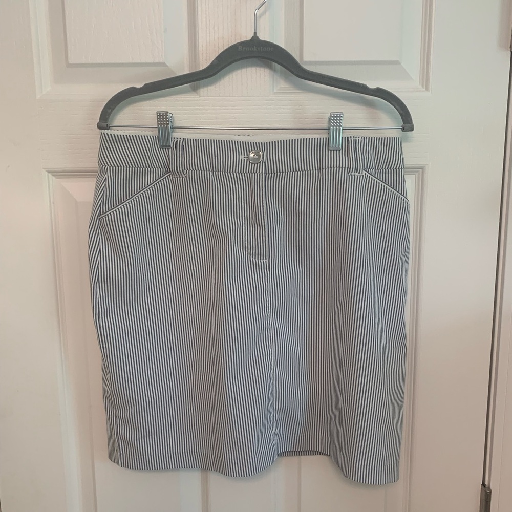 Charter Club blue and white striped skort. Size 10